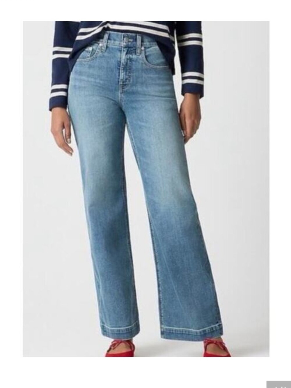 J. Crew Classic wide-leg jean in all-day stretch blue jeans Size 31 CL234